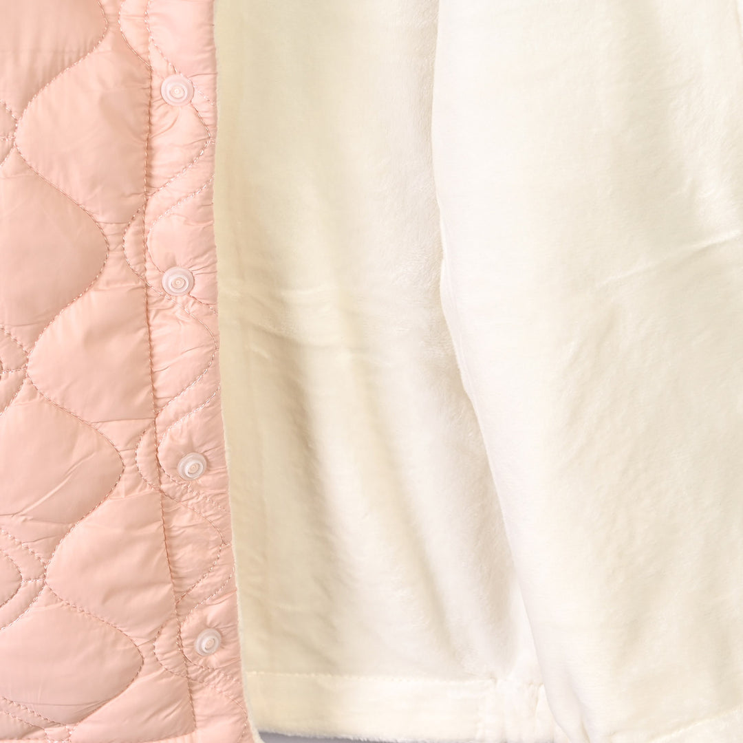 infant Girls Polyester Quilted Jacket-Pink