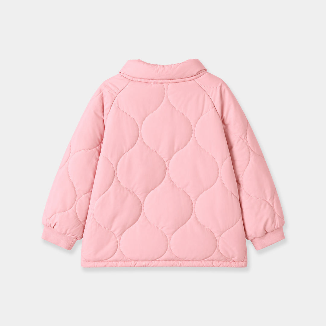 Infant Girls Polyester Quilted Suit-Pink