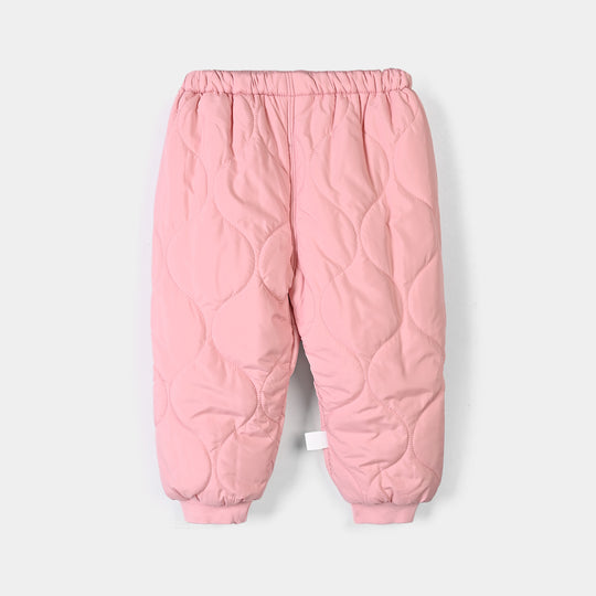 Infant Girls Polyester Quilted Suit-Pink