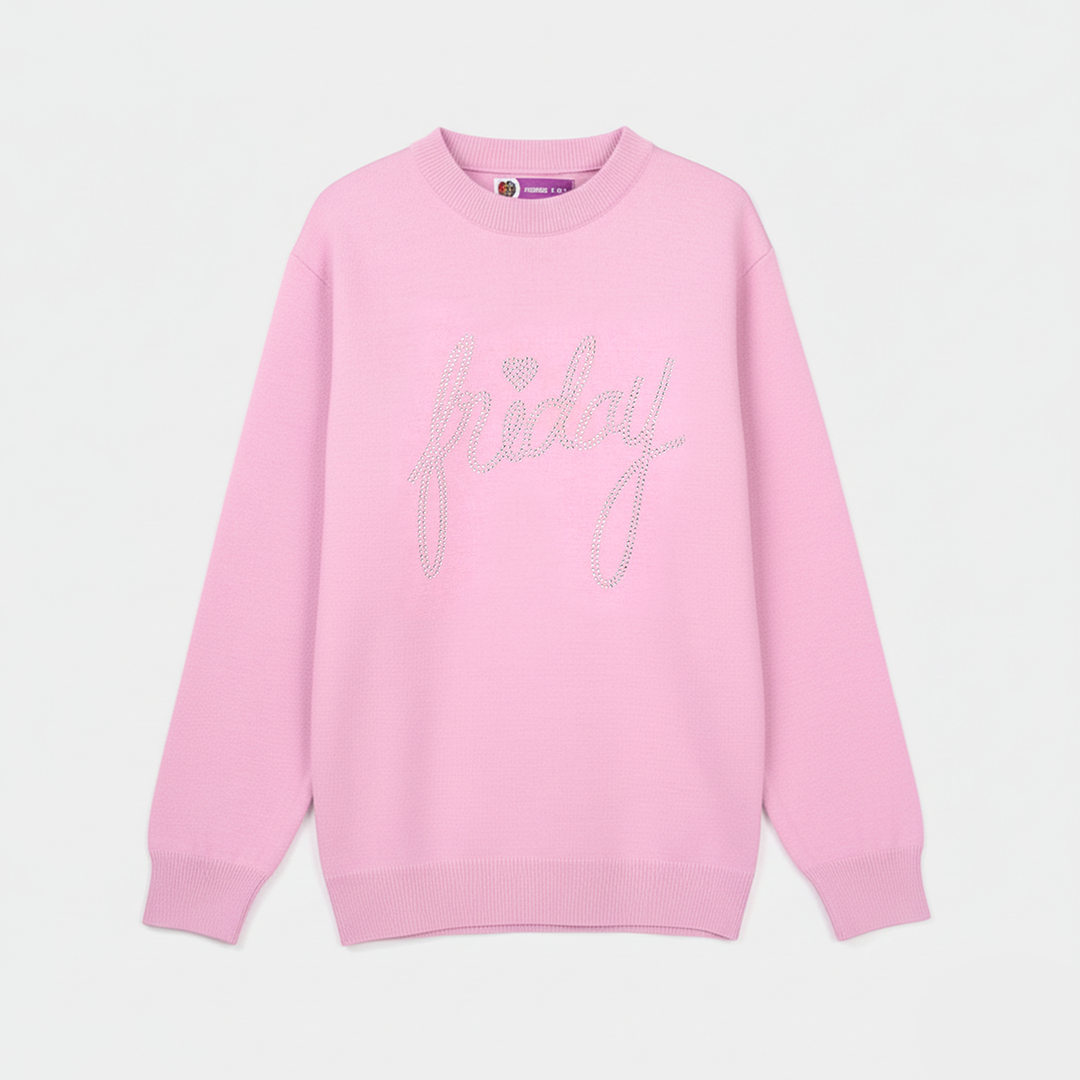 Girls F/S Sweater Friday-C.Pink