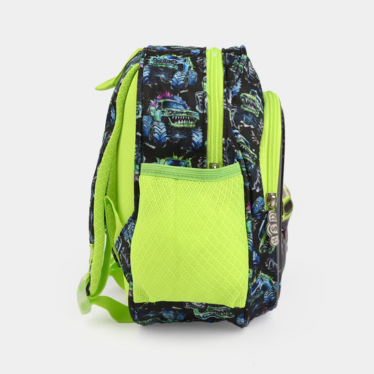 Kids School Backpack with Monster Truck Theme