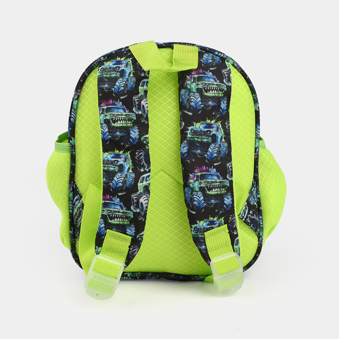 Kids School Backpack with Monster Truck Theme