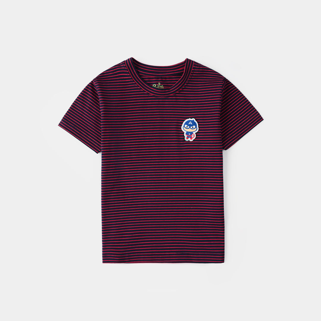 Infant Boys Jersey/Terry T-Shirt Character - Maroon