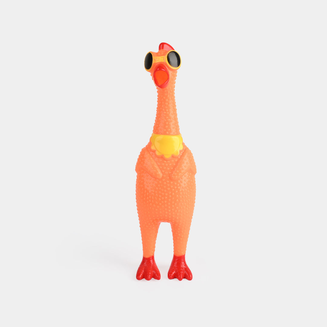Classic Squeaky Rubber Chicken Toy