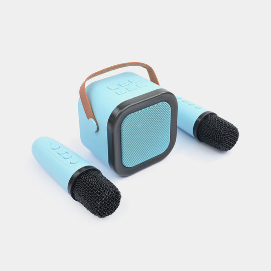 Mini Portable Karaoke Machine with Dual Wireless Microphones