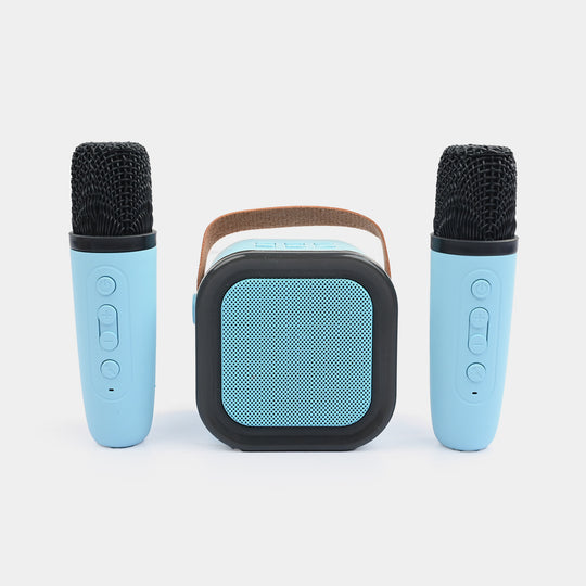 Mini Portable Karaoke Machine with Dual Wireless Microphones