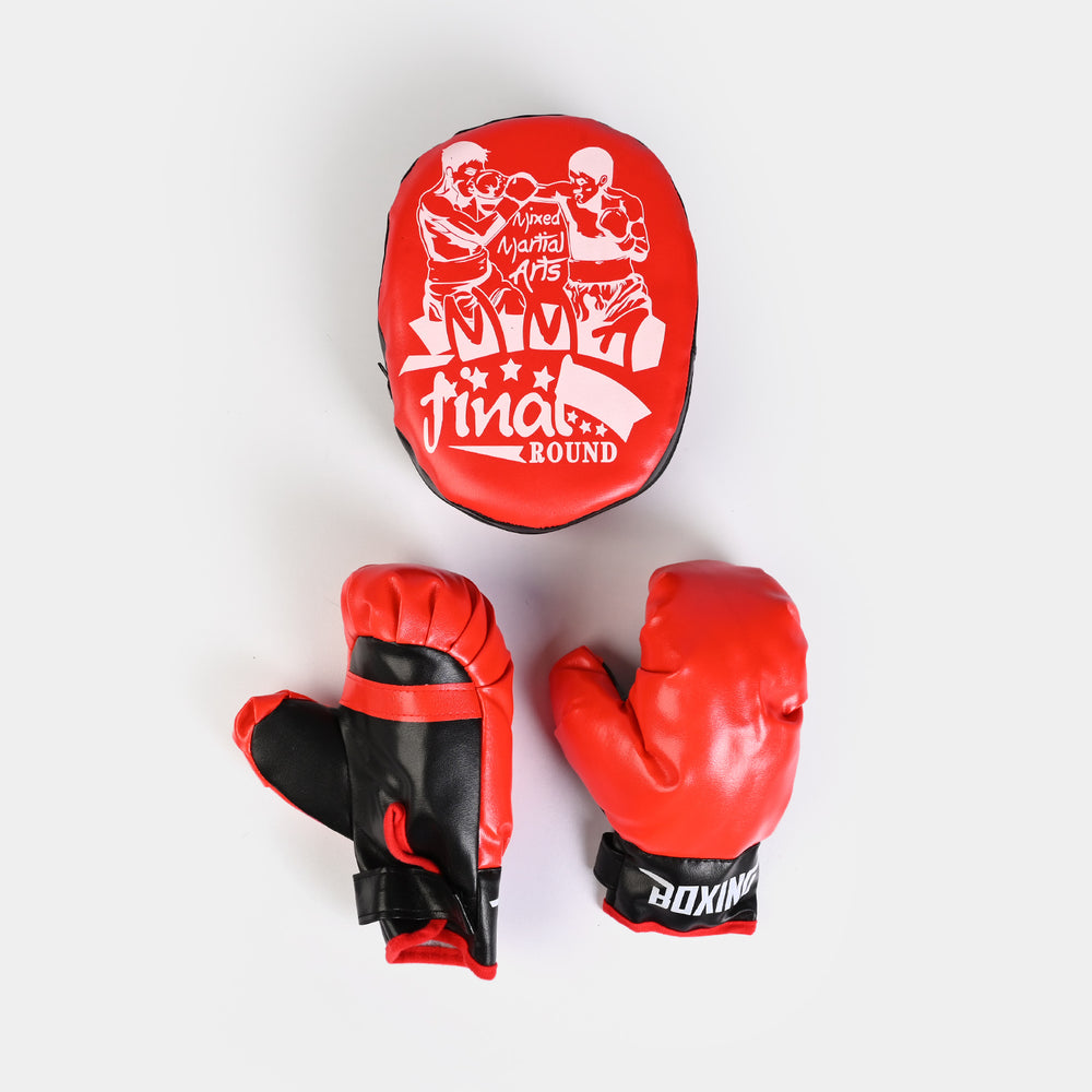 Kids Boxing Gloves & Focus Target Pad Set