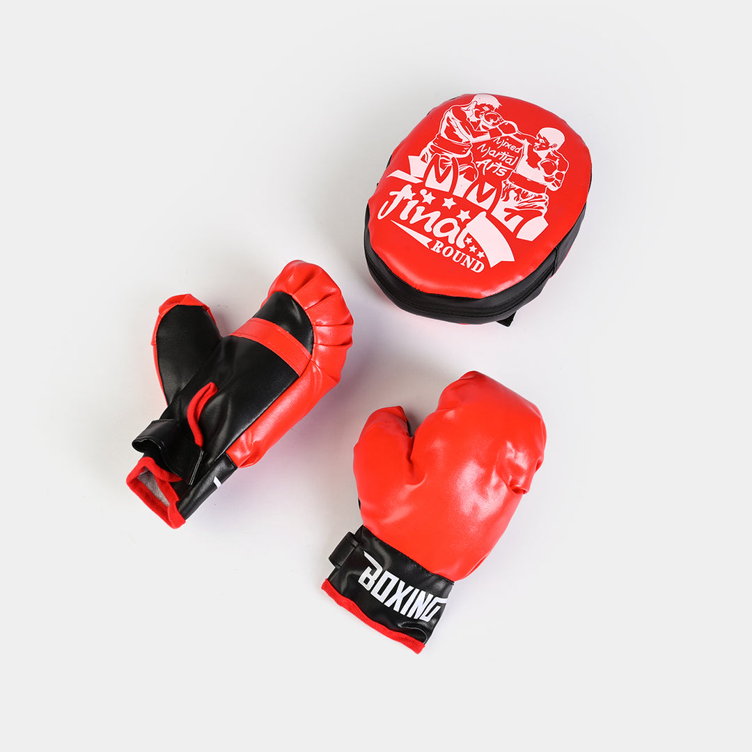 Kids Boxing Gloves & Focus Target Pad Set