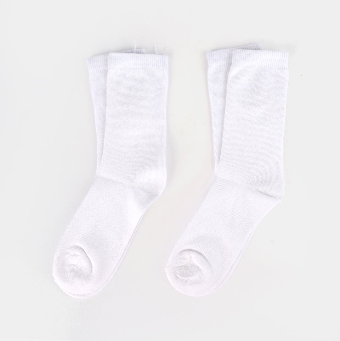 Girls Basic Pack of 2 Socks-White