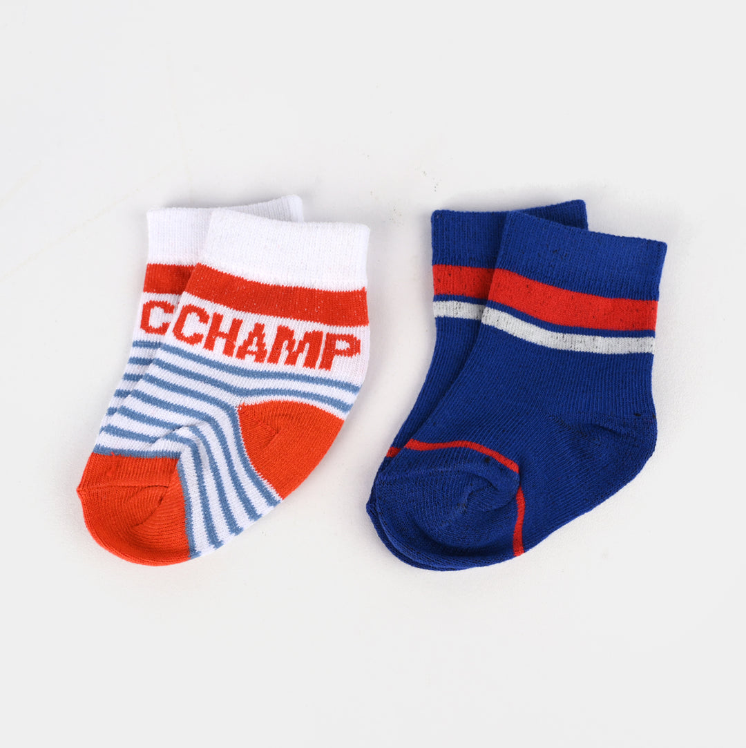 Infant Boys Pack of 2 Socks Champ-White/Blue