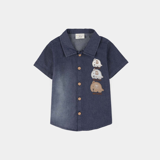 Infant Boys Jersey/Terry 2Pc Suit - Navy