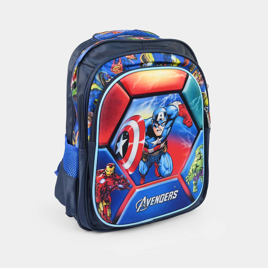 3D Embossed School Bag Set – 3-Piece Set with Blinking LED Lights