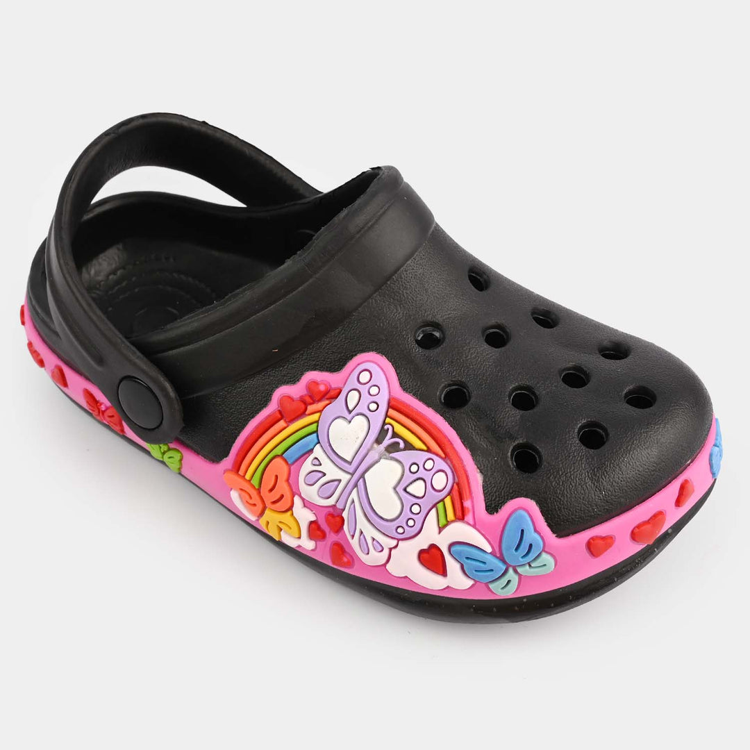 Girls Clogs 0023-BLACK