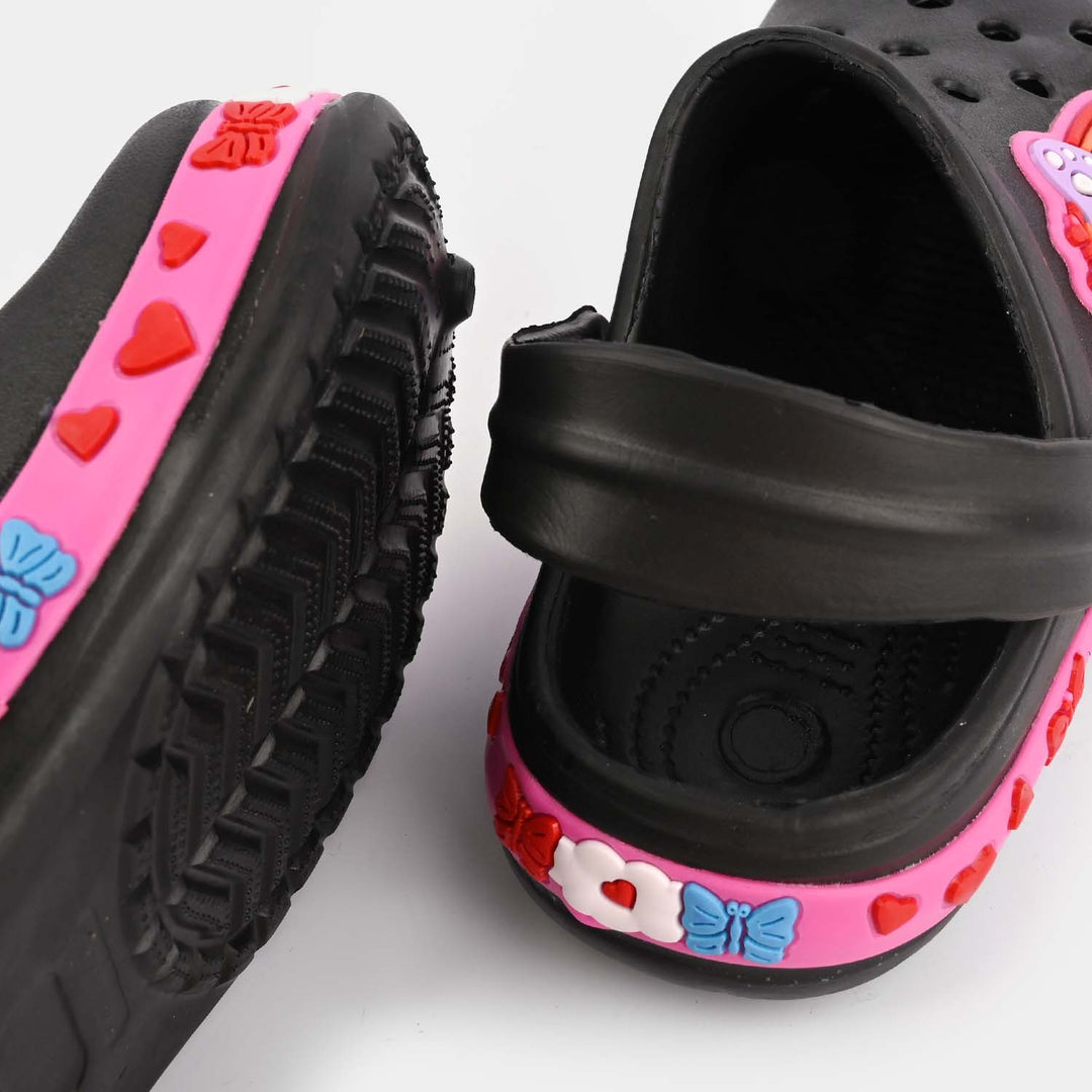 Girls Clogs 0023-BLACK