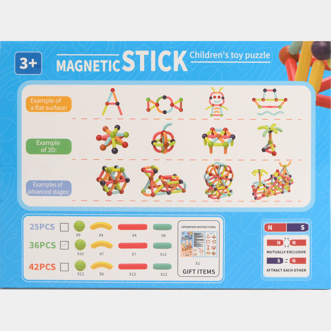 Magnetic Stick Children's Toy Puzzle Set (36 Pcs)