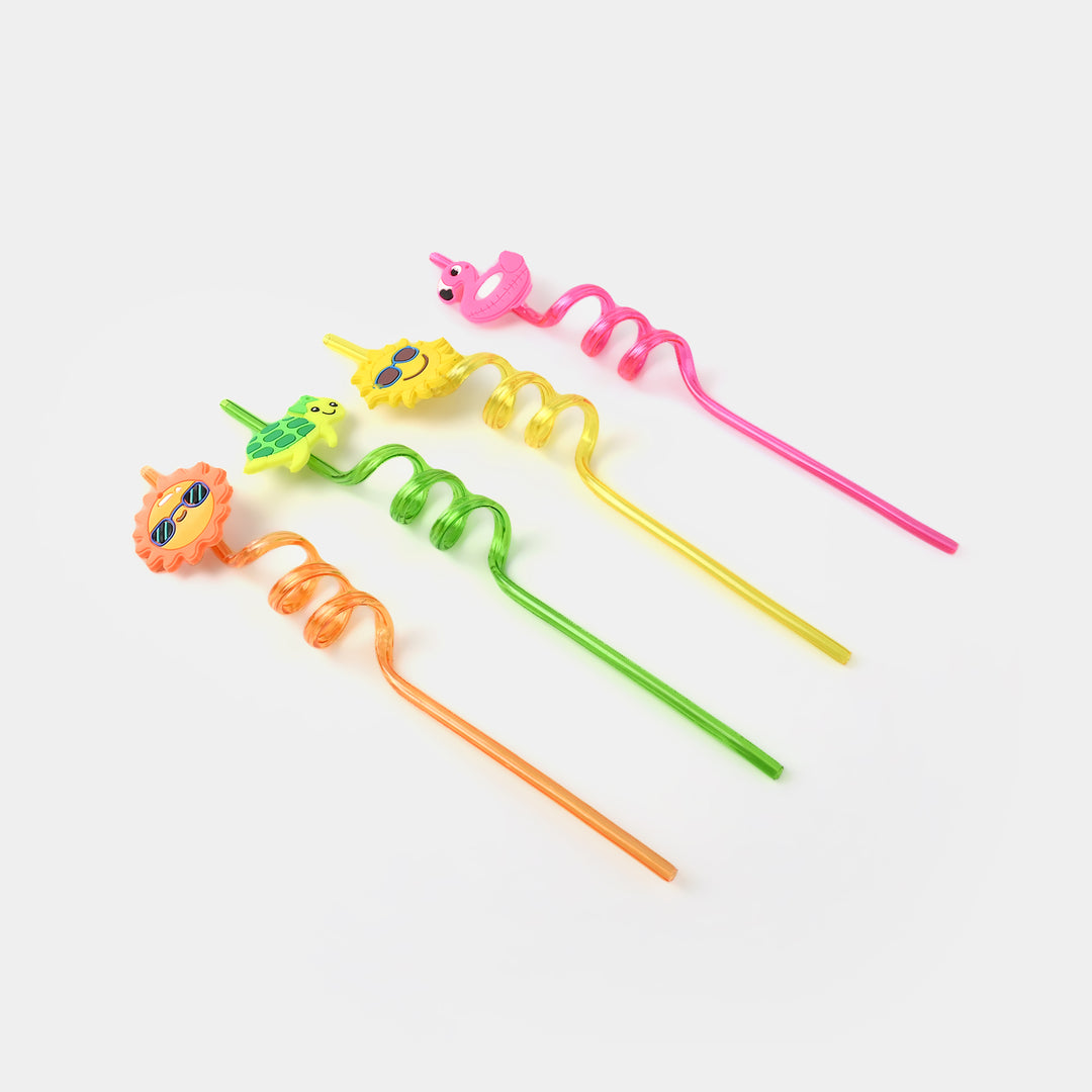 4 Curly Straws – Fun, Stylish & Reusable