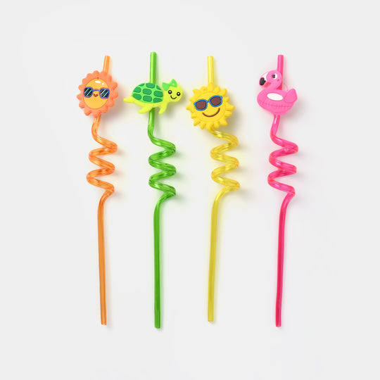 4 Curly Straws – Fun, Stylish & Reusable