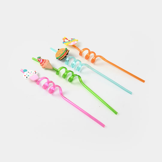 4 Curly Straws – Fun, Stylish & Reusable
