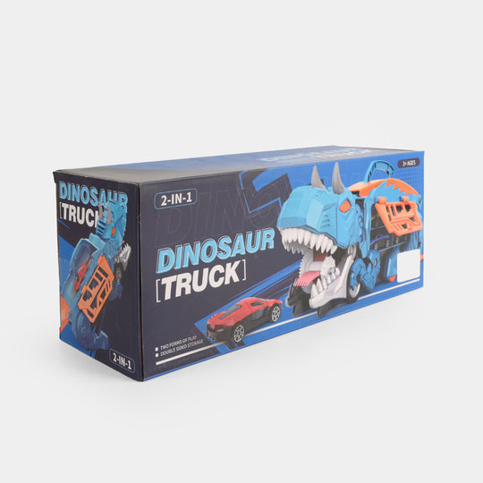 2-in-1 Dinosaur Hauler Truck For Kids