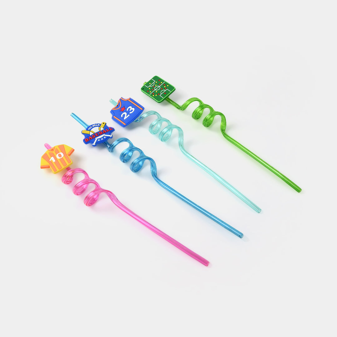 4 Curly Straws – Fun, Stylish & Reusable
