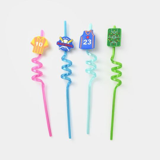 4 Curly Straws – Fun, Stylish & Reusable