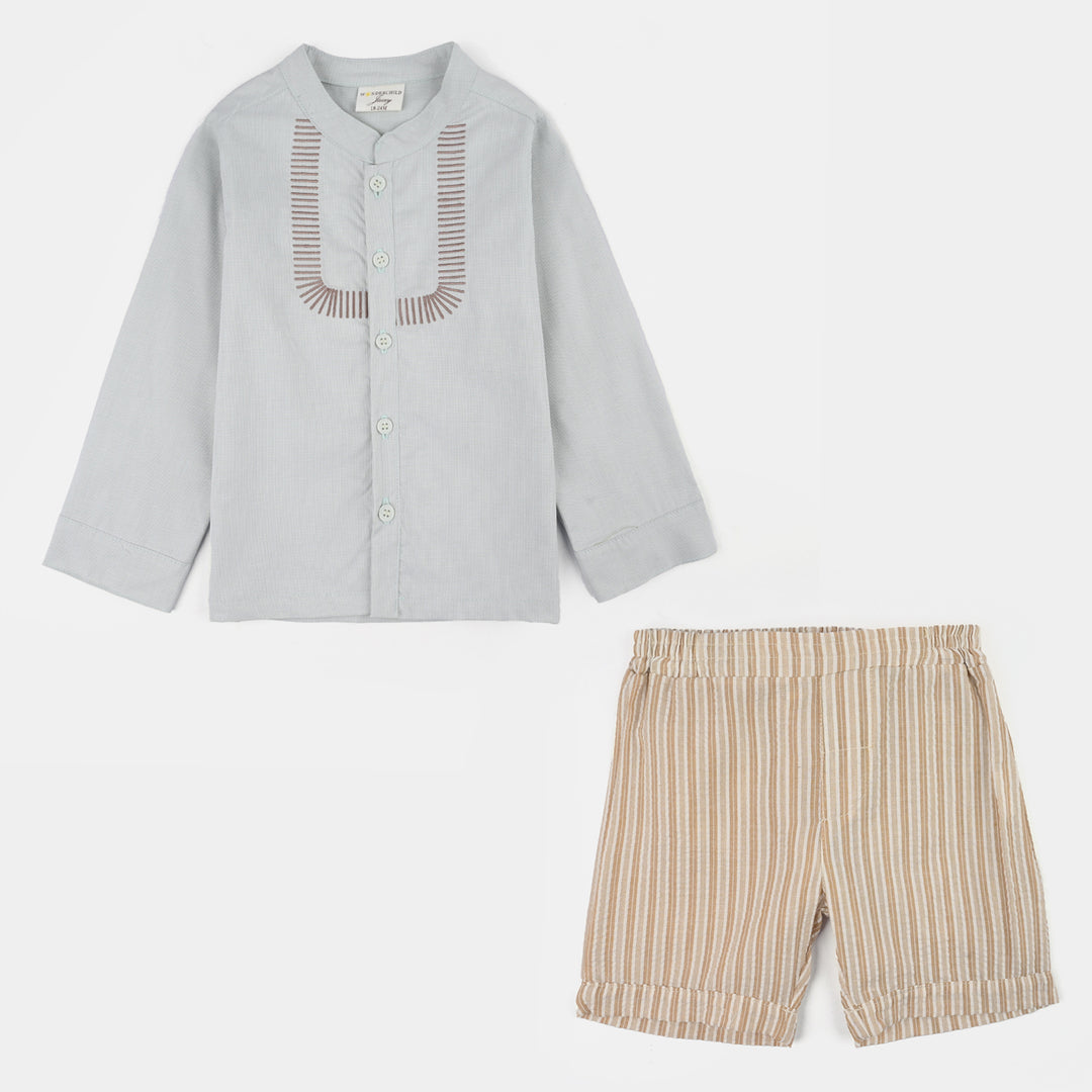 Infant Boys Jersey/Terry 2Pc Suit - Green