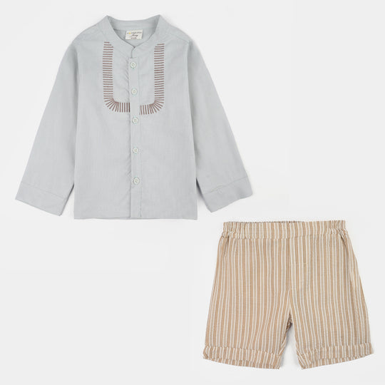 Infant Boys Jersey/Terry 2Pc Suit - Green
