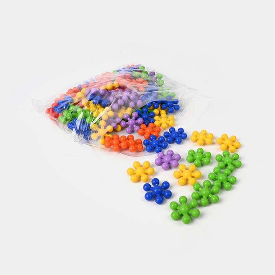 Plastic Play Puzzle Educational Interlocking Block Set | 100 Pieces