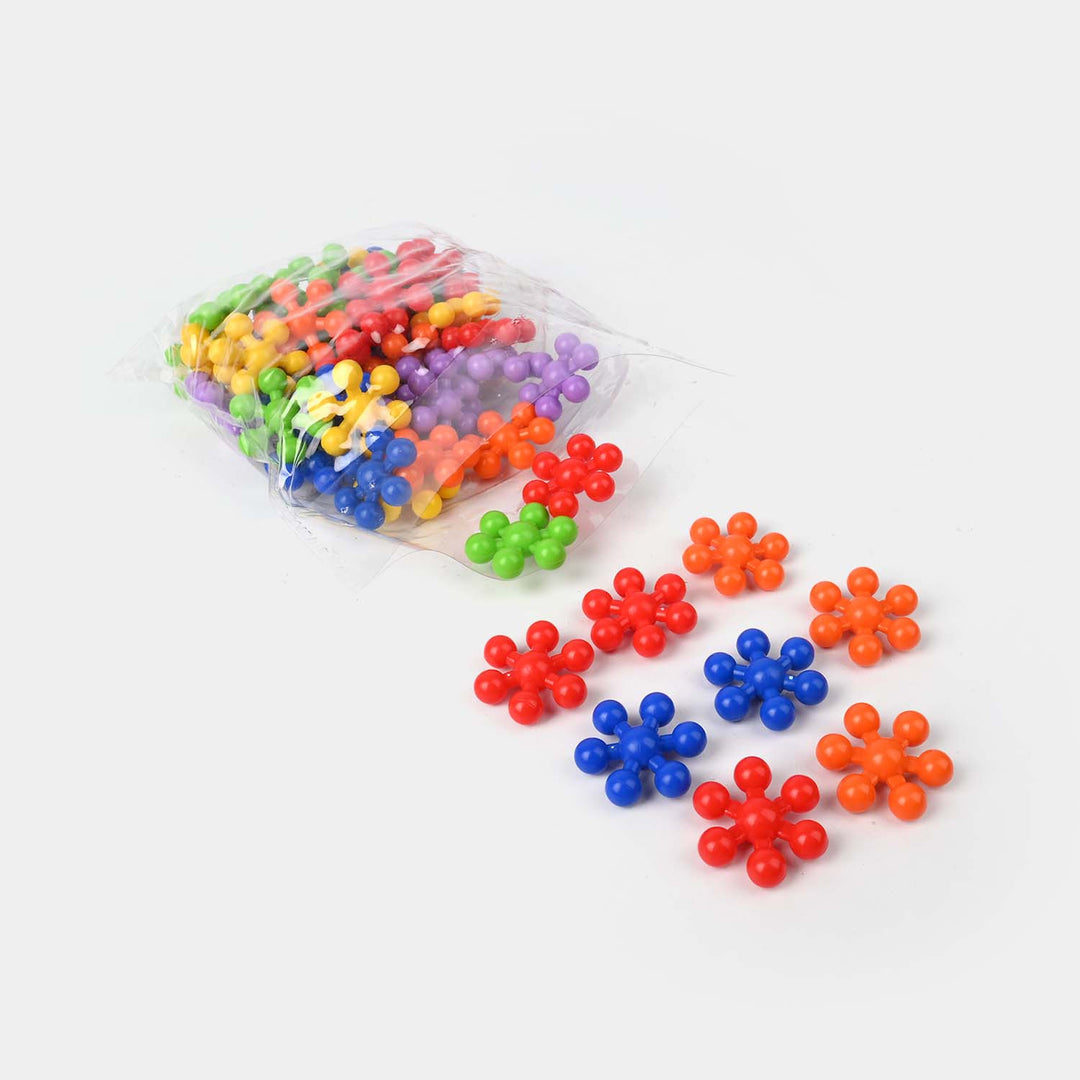 Plastic Play Puzzle Educational Interlocking Block Set | 50 Pieces