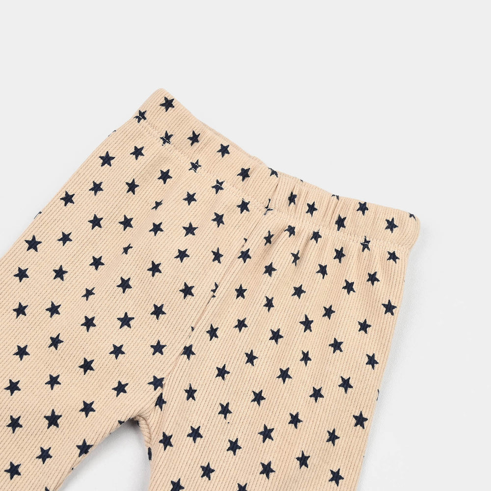 Infant Girls 2x1 Rib Tight Stars