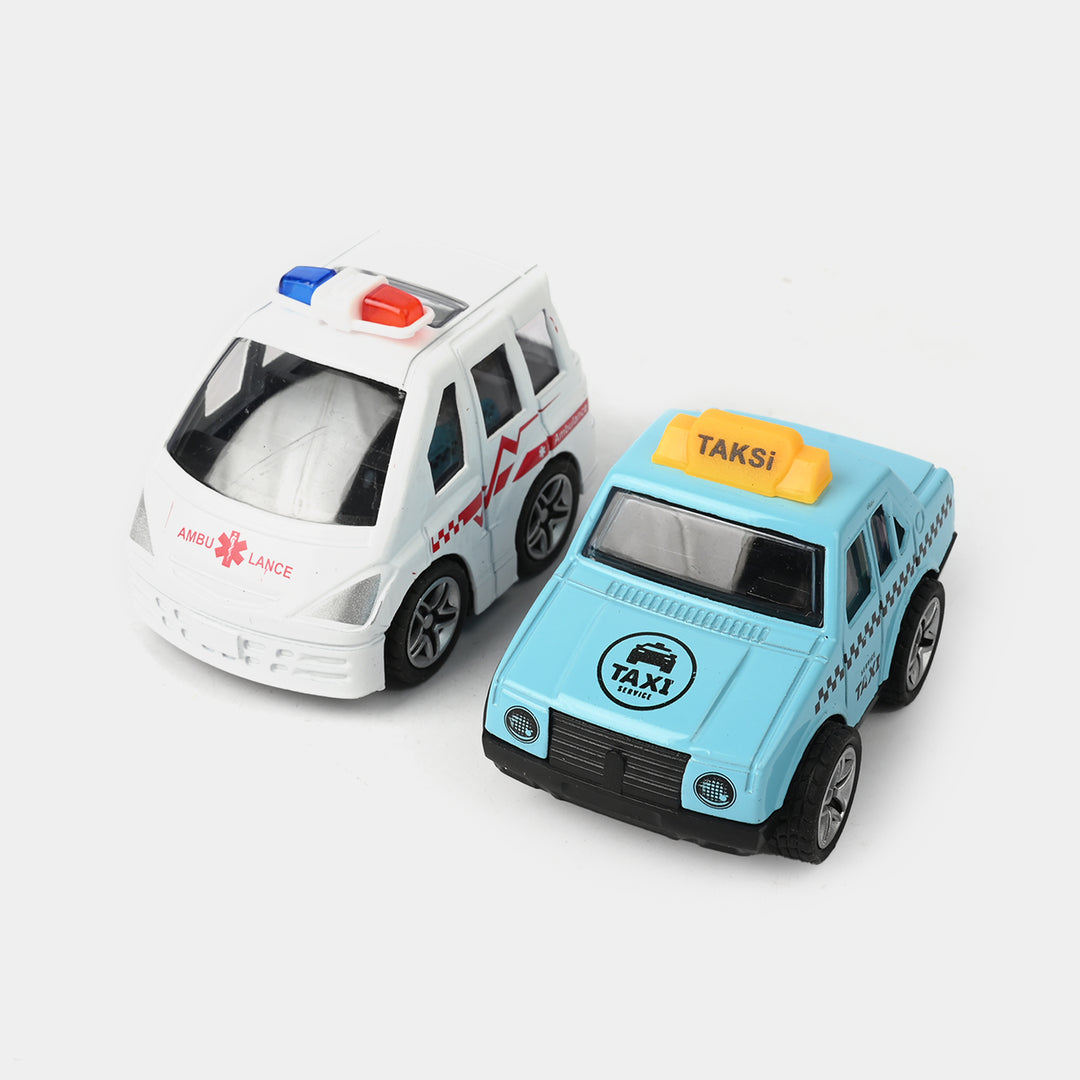 Pack OF 4 Mini Metal Pull-Back Cars