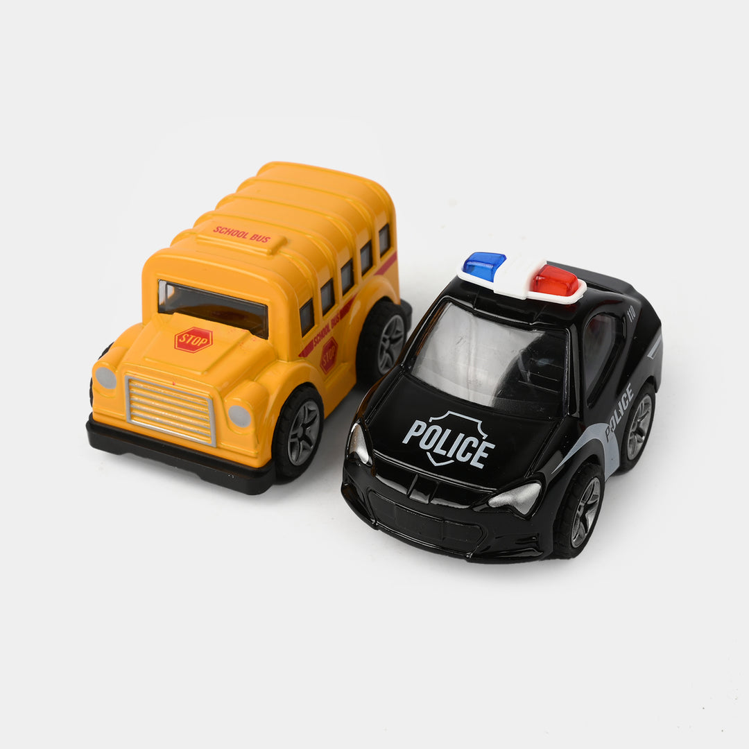 Pack OF 4 Mini Metal Pull-Back Cars