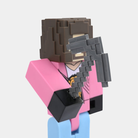Blocky Style Character Figure Set for Kids