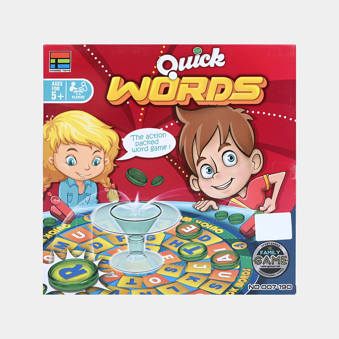 Fast-Paced Educational Word Building Tabletop Board Game for Kids