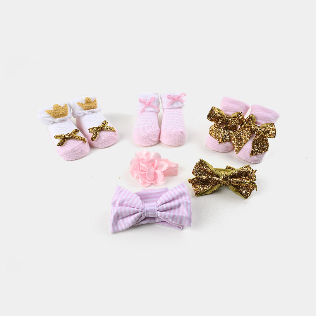 BABY Shoes AND HEADBANDS 6PCS SET