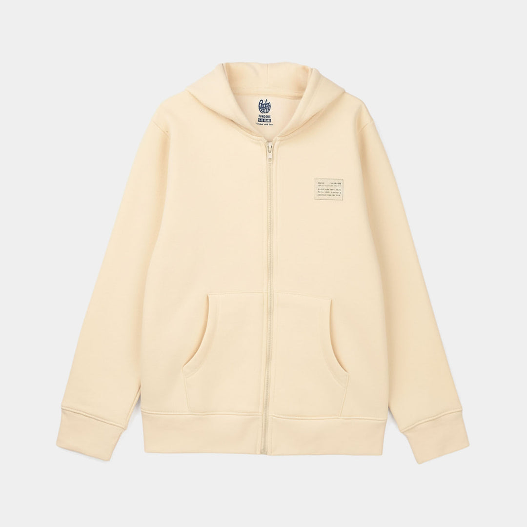 Girls Fleece Knitted Jacket Basic - Wood Ash