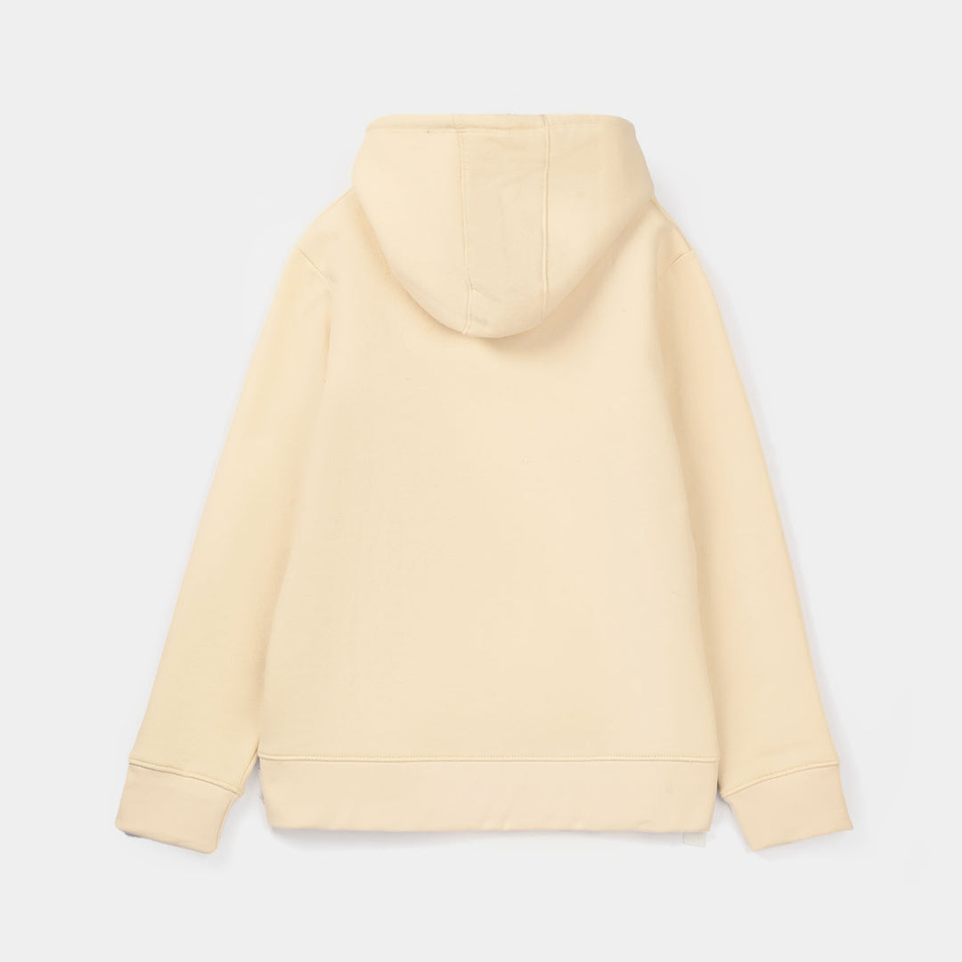 Girls Fleece Knitted Jacket Basic - Wood Ash