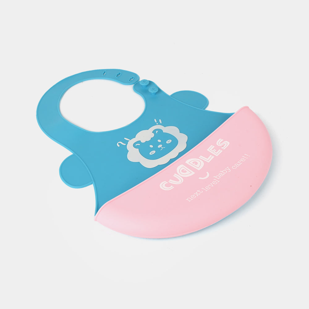 FOLD & GO CUDDLES SILICONE BABY BIB
