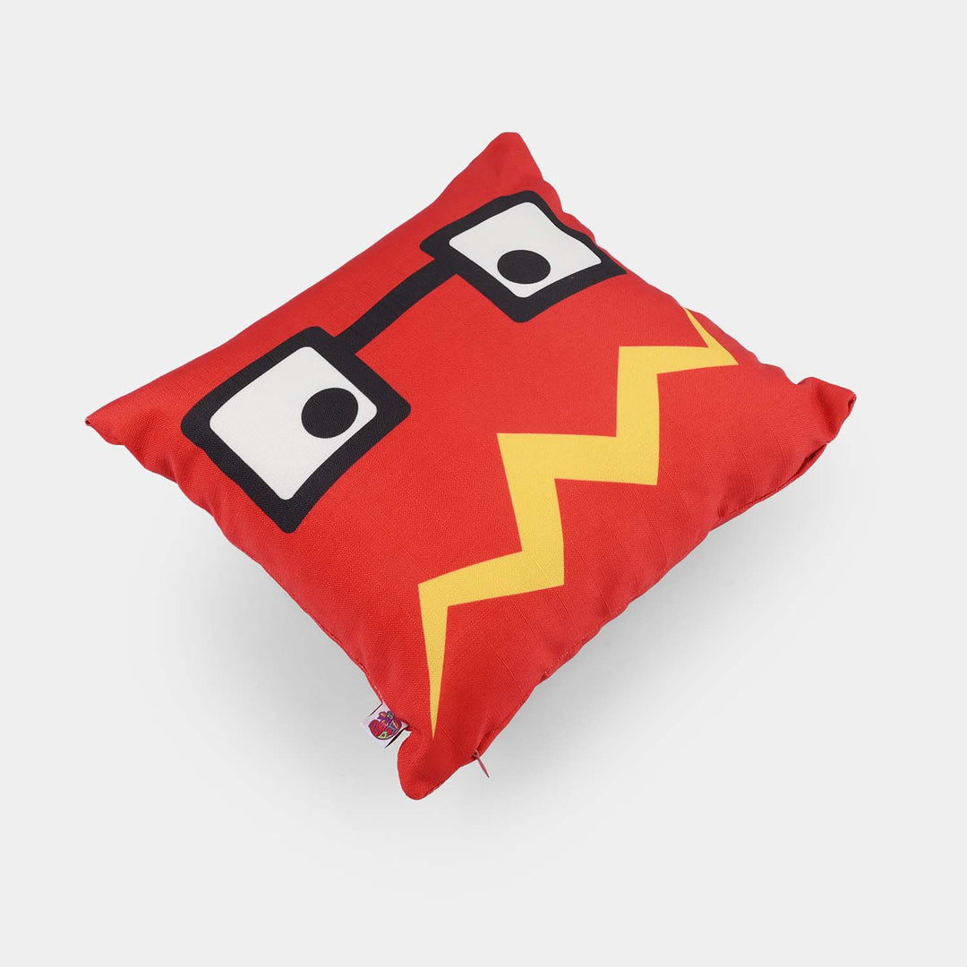 Printed Cushion Red Zigzag Mouth