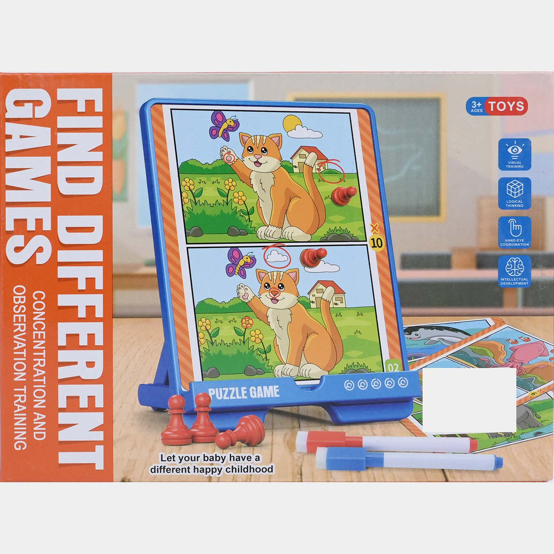 Educational Spot the Difference Tabletop Activity Game for Kids