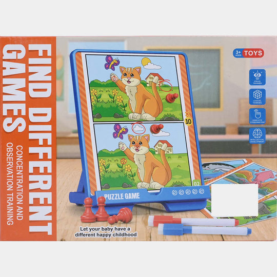 Educational Spot the Difference Tabletop Activity Game for Kids