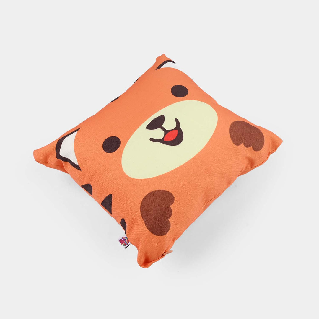 Printed Cushion Orange Tiger Kid