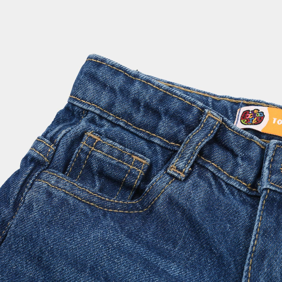 Boys Denim Stretch Shorts Basic - Mid Blue