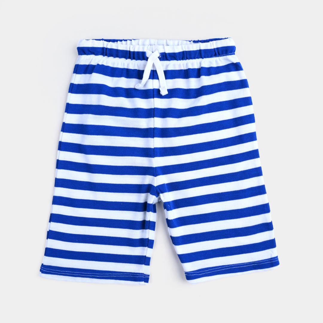 Boys Jumbo Pique 2 Piece (Waves) - Blue/White