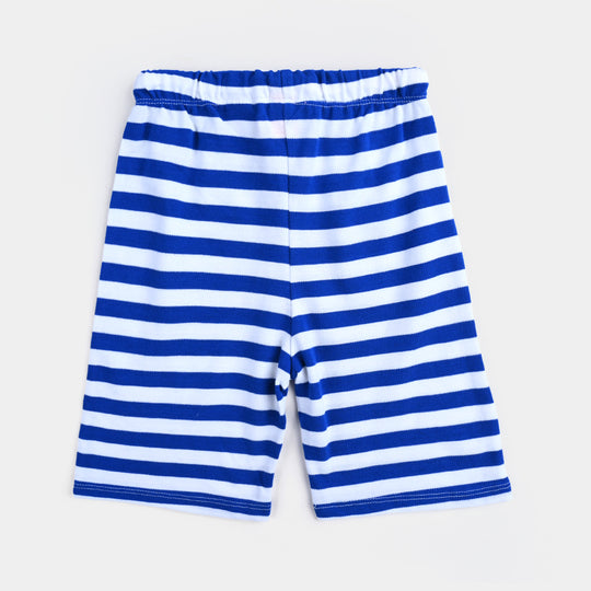 Boys Jumbo Pique 2 Piece (Waves) - Blue/White