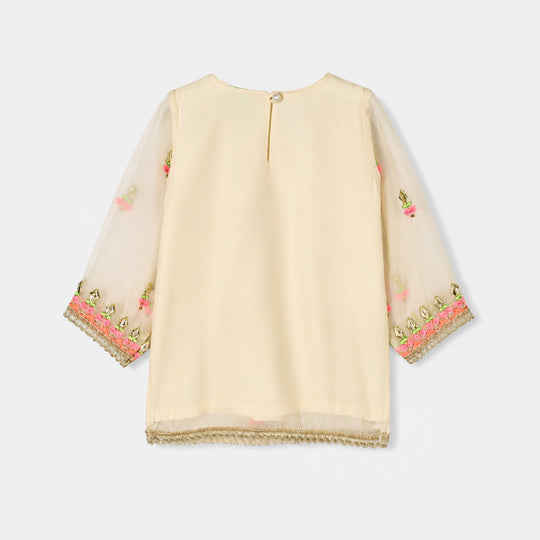 Infant Girls Chiffon 2Pcs Noor Rani - Off White