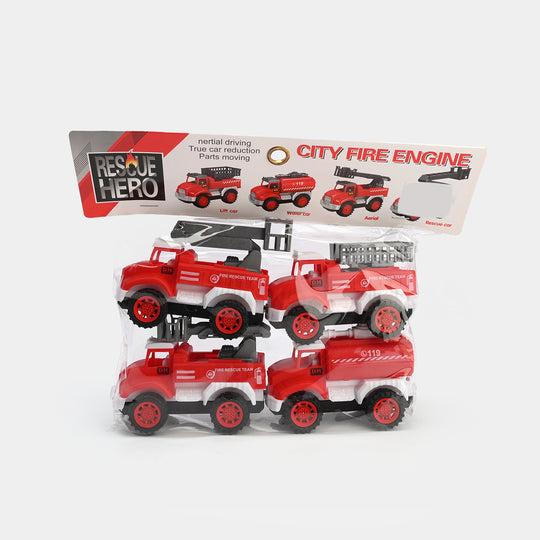 Free Wheel Fire 4Pcs Truck For Kids