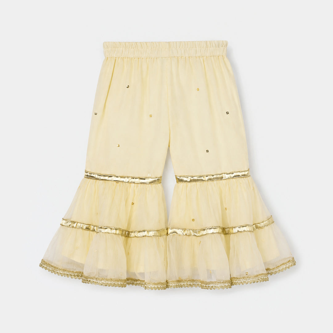 Infant Girls Chiffon 2Pcs Noor Rani - Off White