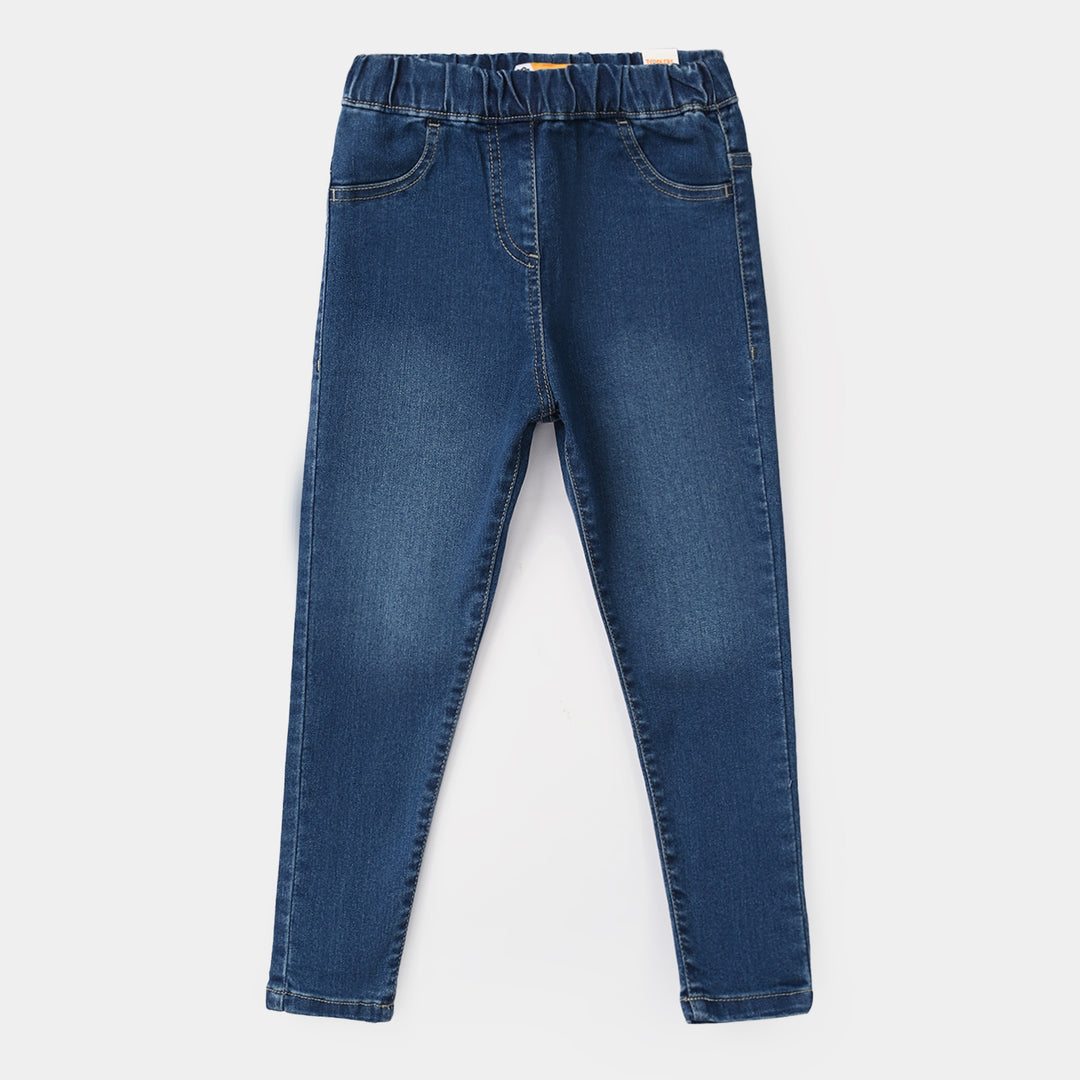Girls Denim Stretch Jeggings Basic - Mid Blue
