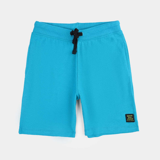 Boys Jersey/Terry Pique Short Great Day Ahead-Teal